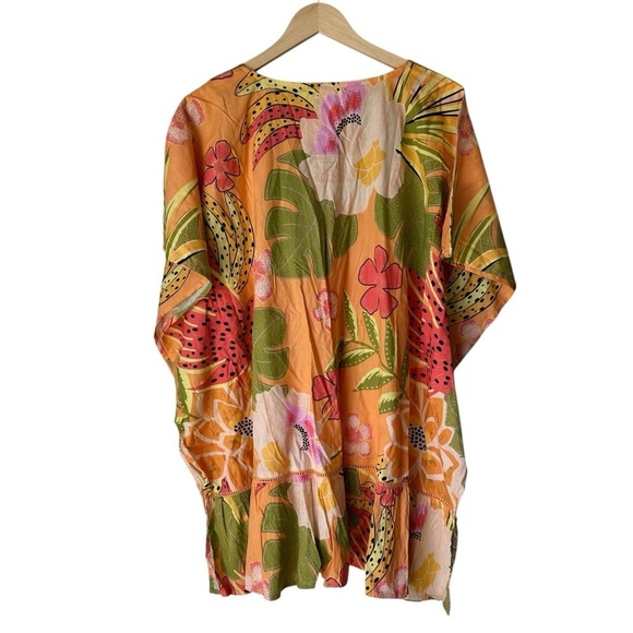 Z&L Europe Colorful Floral Boho Tunic Top, Swim Cover-Up, M - Picture 3 of 12